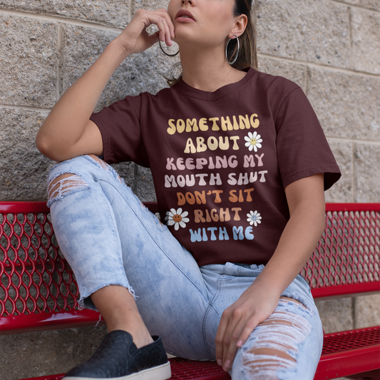 Something About - Colorful Text Shirt