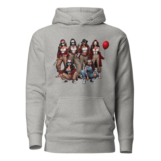 Halloween Horror Ladies Crew Hoodie